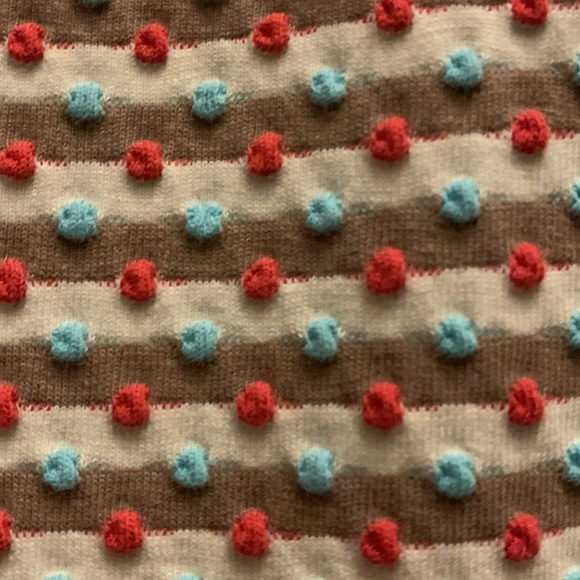 Matilda Jane flower, print shirt with ruffles and striped polkadotted pants - Picture 3 of 9